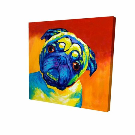 FONDO 16 x 16 in. Curious Pug-Print on Canvas FO2788284